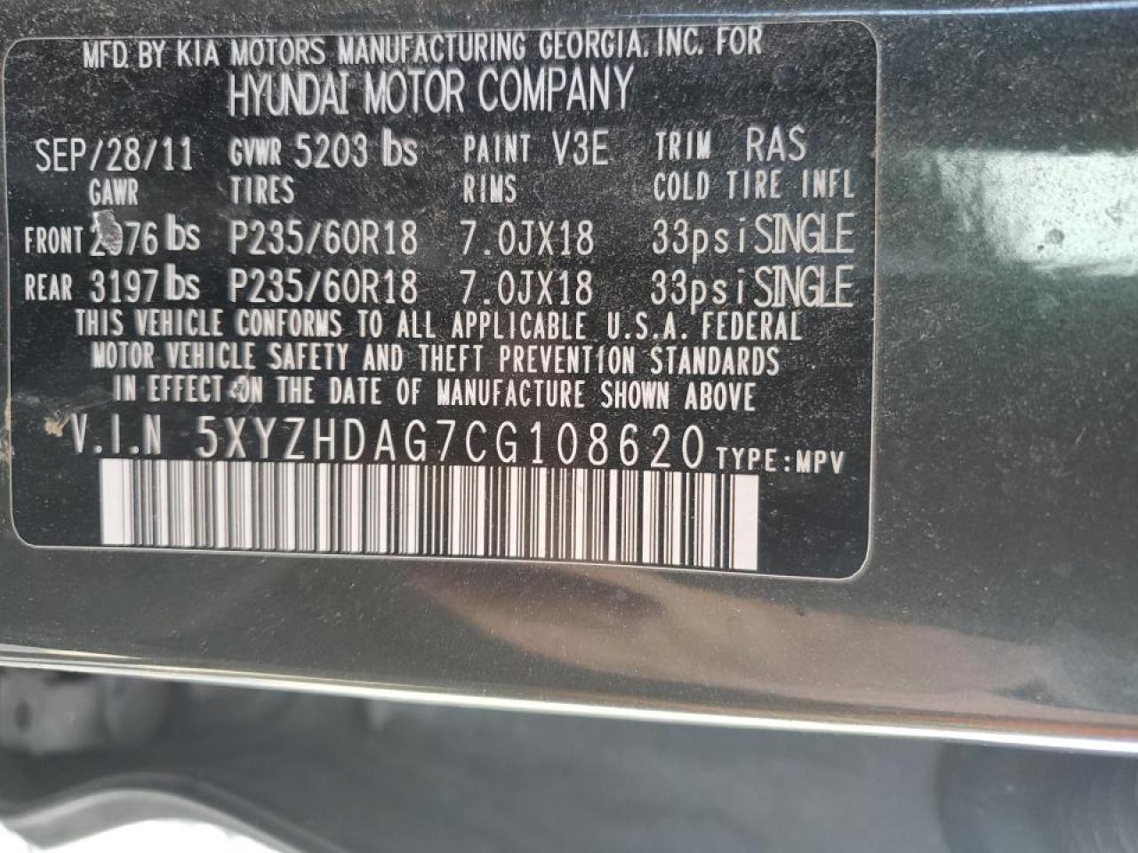 2012 Hyundai Santa Fe - Image 13