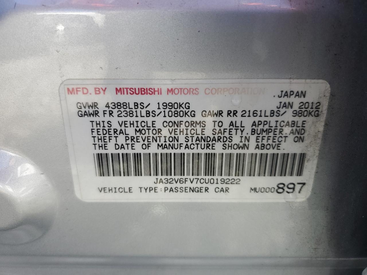 2012 Mitsubishi Lancer - Image 12