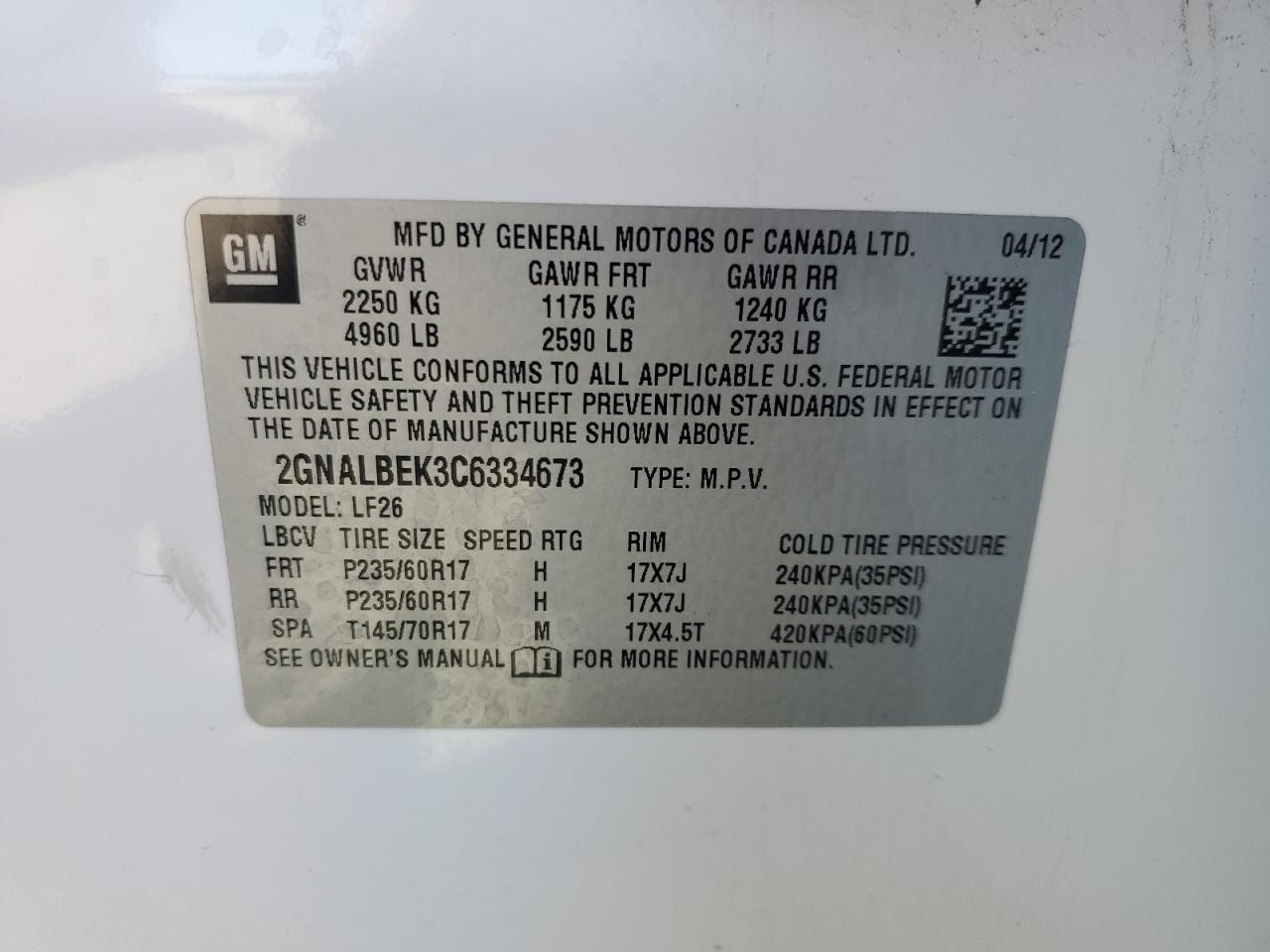 2012 Chevrolet Equinox - Image 15
