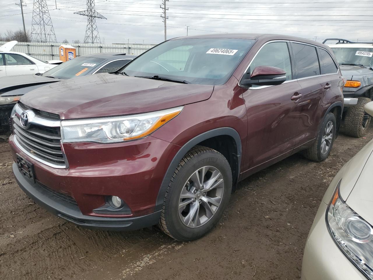 2015 Toyota Highlander Le de vânzare în Elgin, IL - Rear End