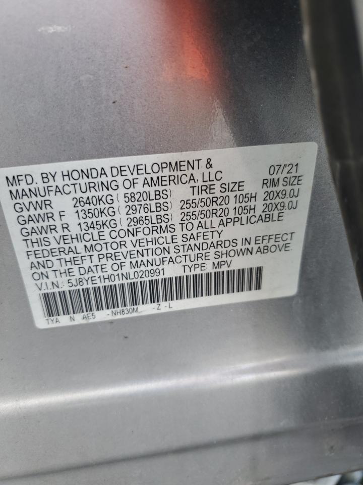 2022 Acura Mdx A-Spec VIN: 5J8YE1H01NL020991 Lot: 50506325