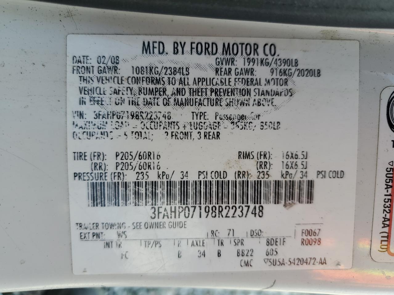 2008 Ford Fusion - Image 12