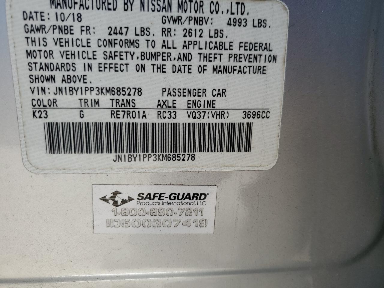 2019 Infiniti Q70 - Image 13