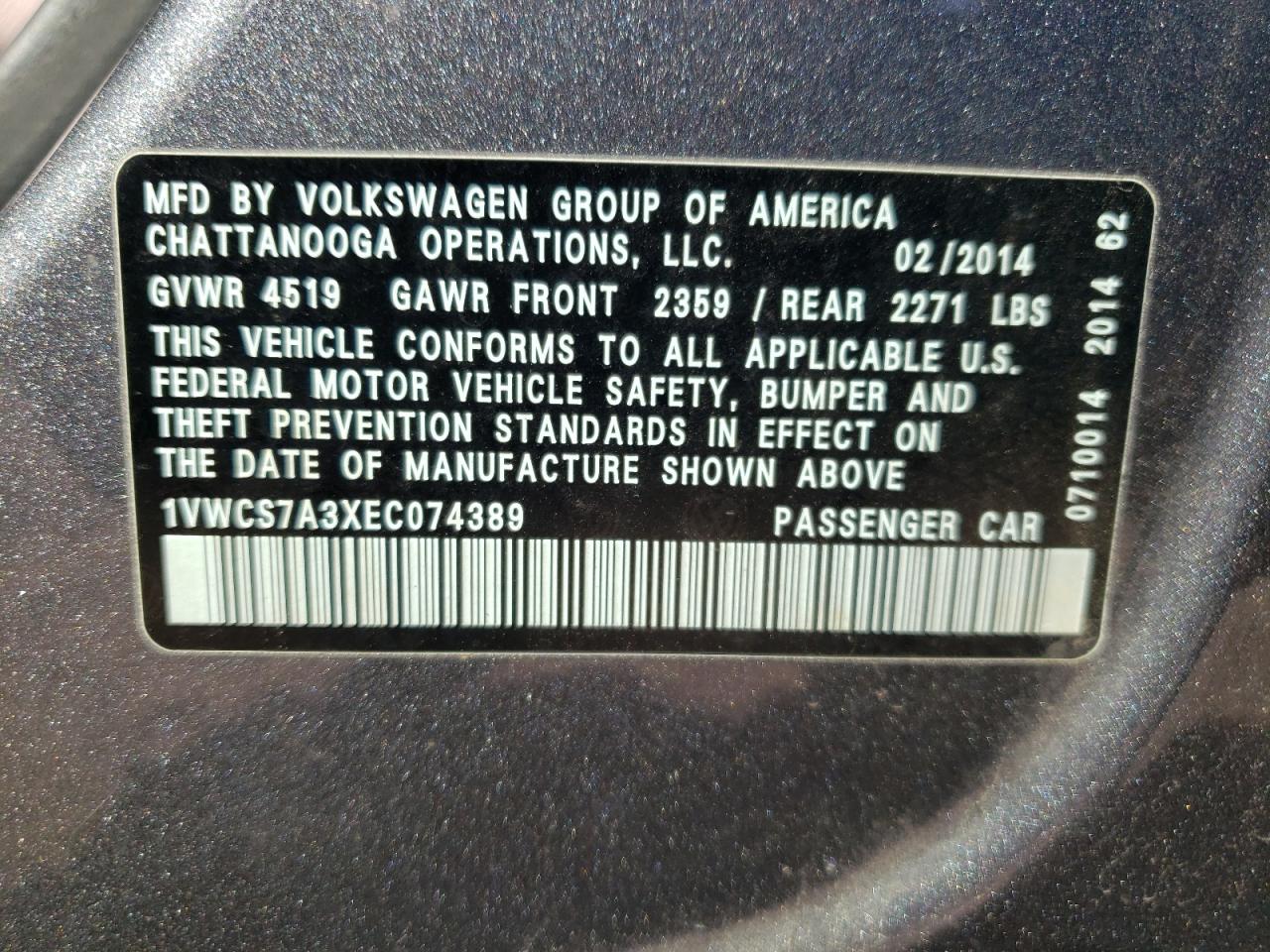 2014 Volkswagen Passat - Image 12