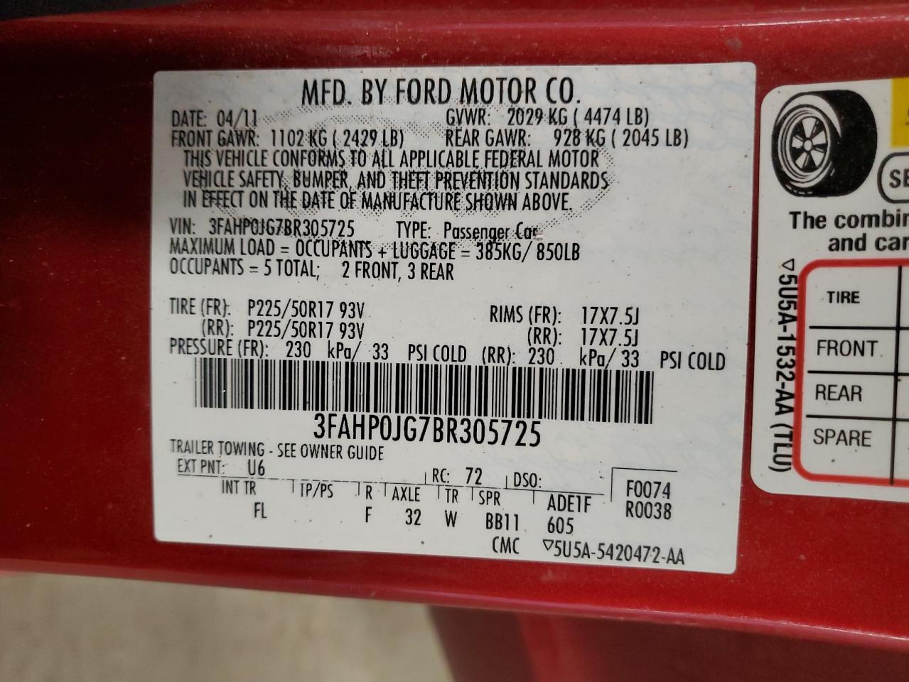 2011 Ford Fusion - Image 12