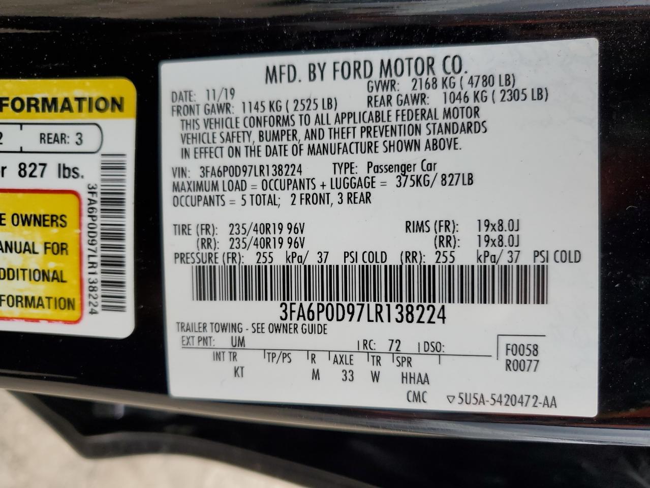2020 Ford Fusion - Image 12