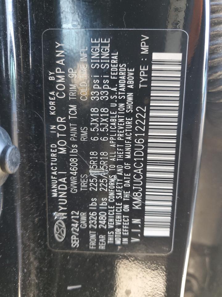 2013 Hyundai Tucson Gls VIN: KM8JUCAC1DU612222 Lot: 48045025