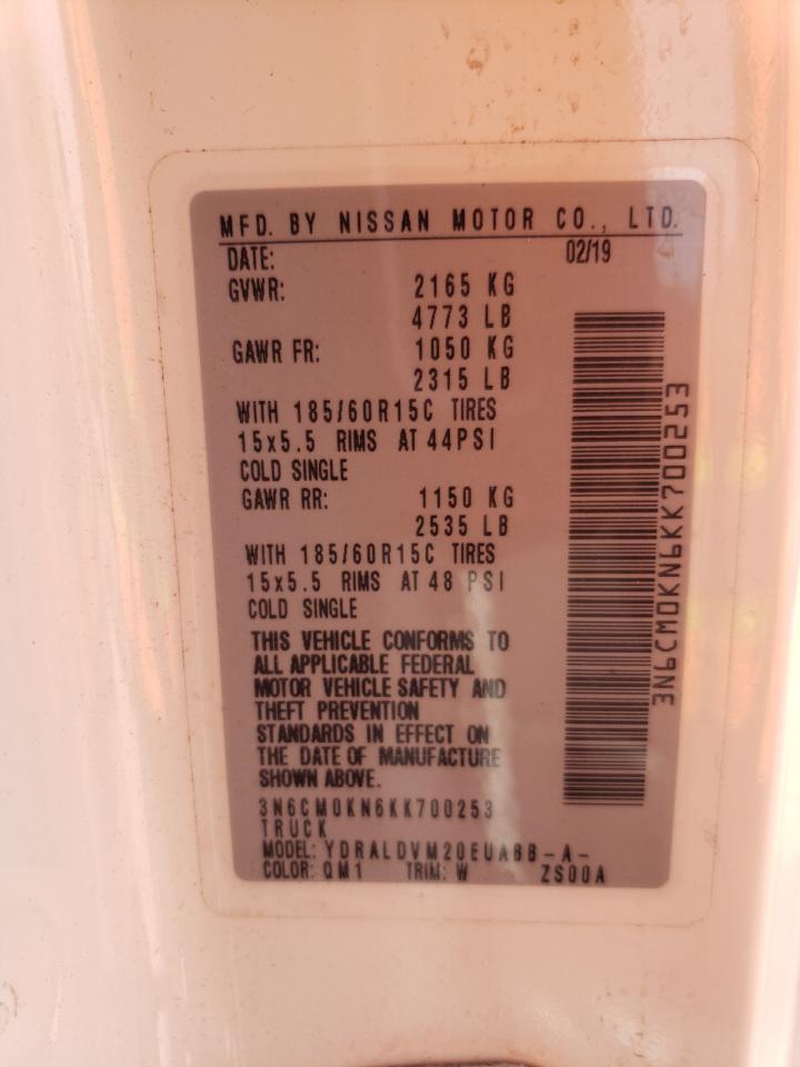 2019 Nissan Nv200 2.5S VIN: 3N6CM0KN6KK700253 Lot: 48917575