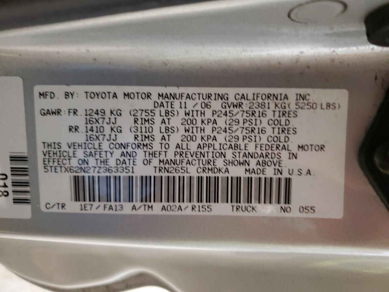 2007 Toyota Tacoma - Image 12