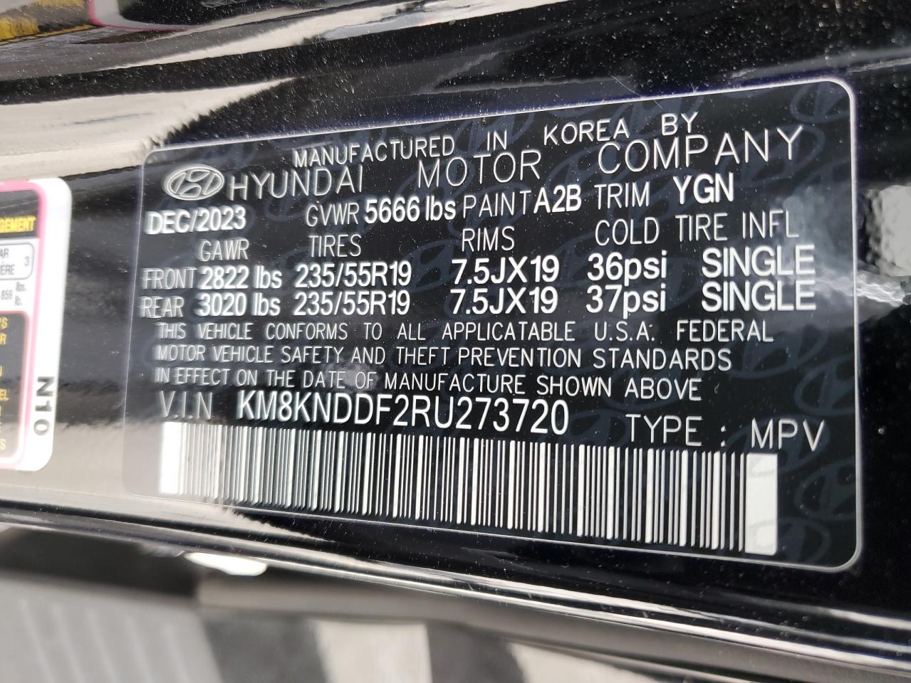 2024 Hyundai Ioniq 5 Sel VIN: KM8KNDDF2RU273720 Lot: 49341425