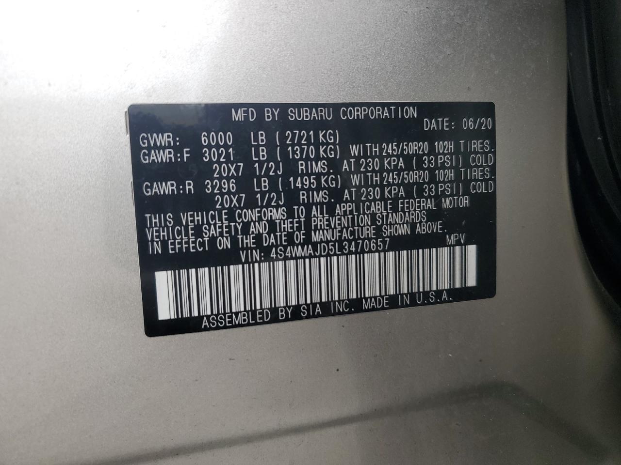 2020 Subaru Ascent - Image 15