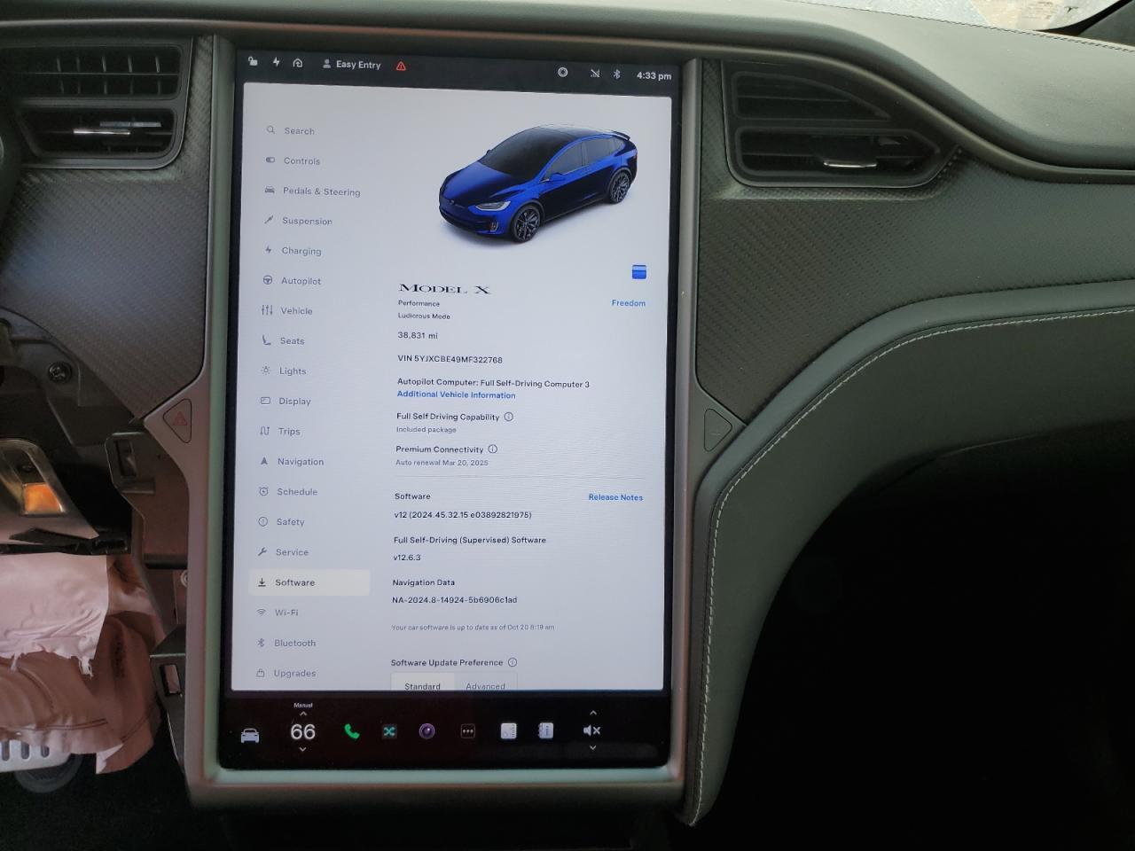 2021 Tesla Model X VIN: 5YJXCBE49MF322768 Lot: 48588175