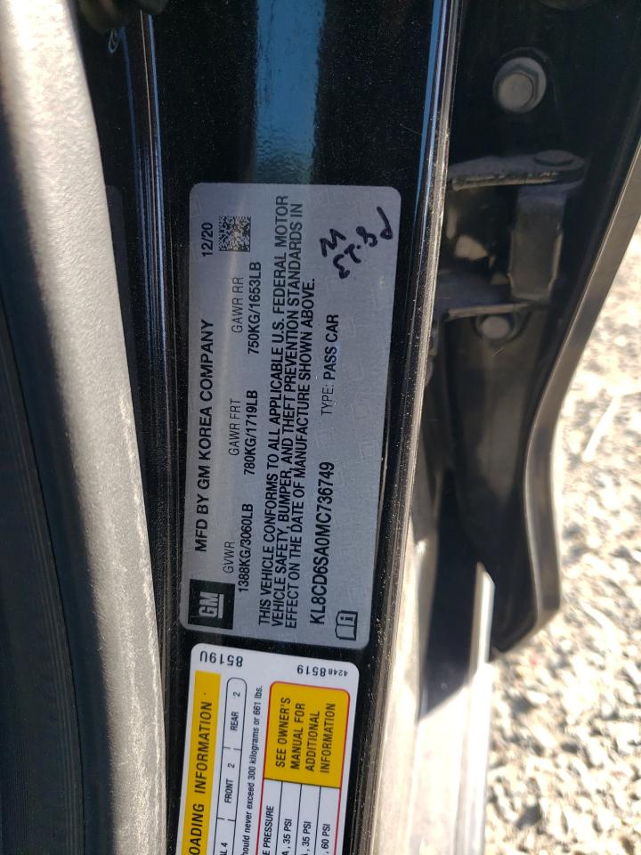 2021 Chevrolet Spark 1Lt VIN: KL8CD6SA0MC736749 Lot: 49174635