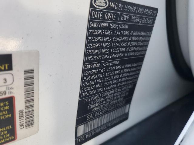2016 LAND ROVER RANGE ROVER SPORT SE