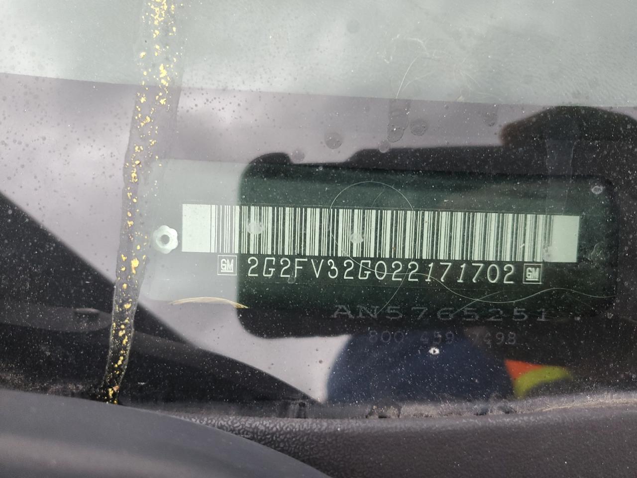 2002 Pontiac Firebird Trans Am VIN: 2G2FV32G022171702 Lot: 47950125