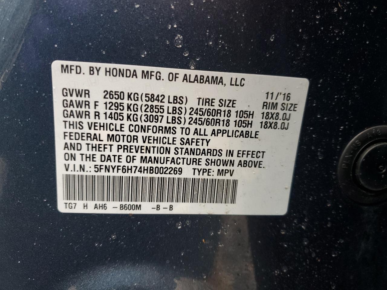 2017 Honda Pilot - Image 14