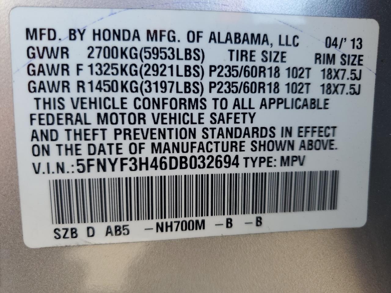 2013 Honda Pilot - Image 13