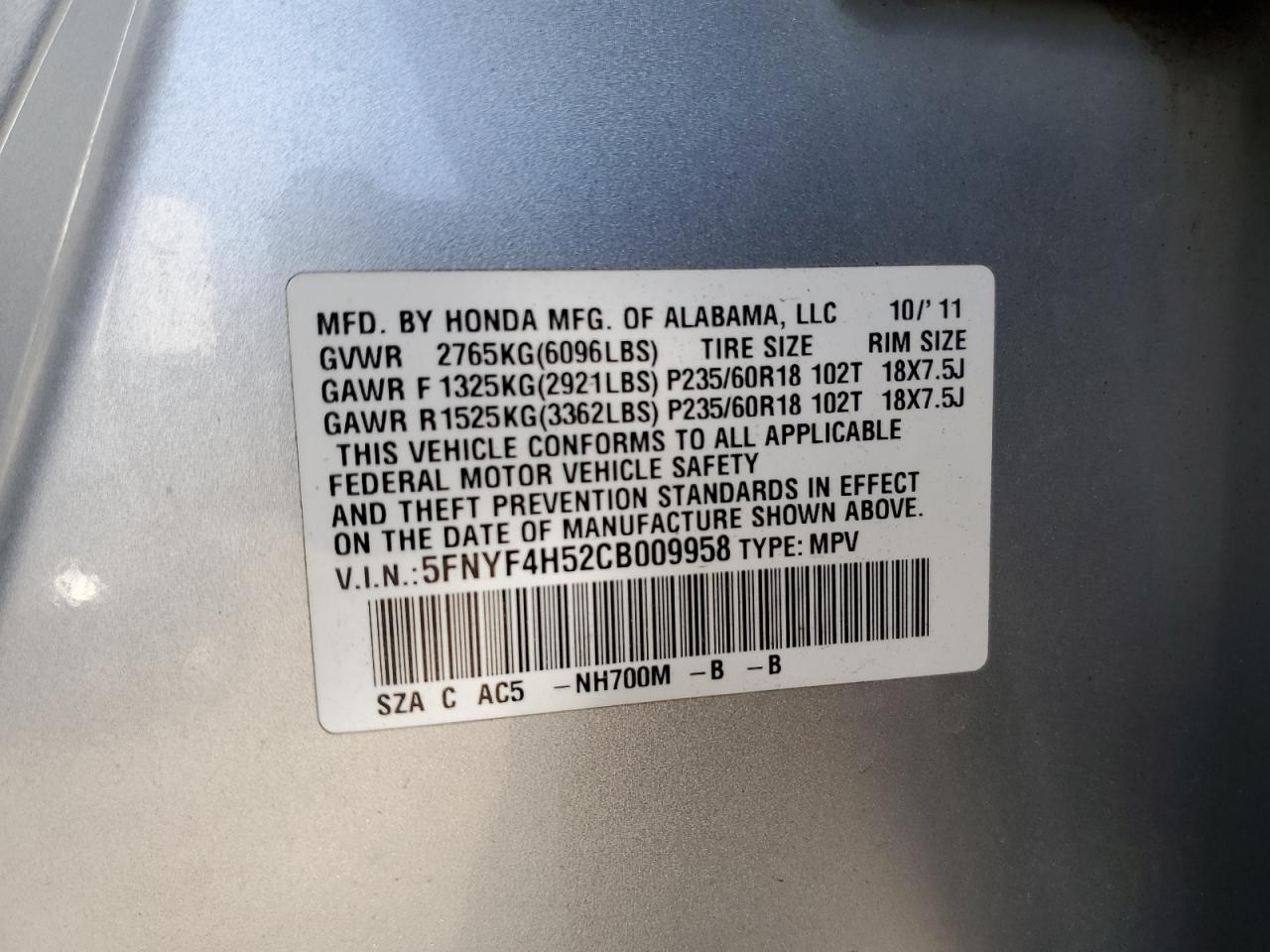2012 Honda Pilot - Image 14