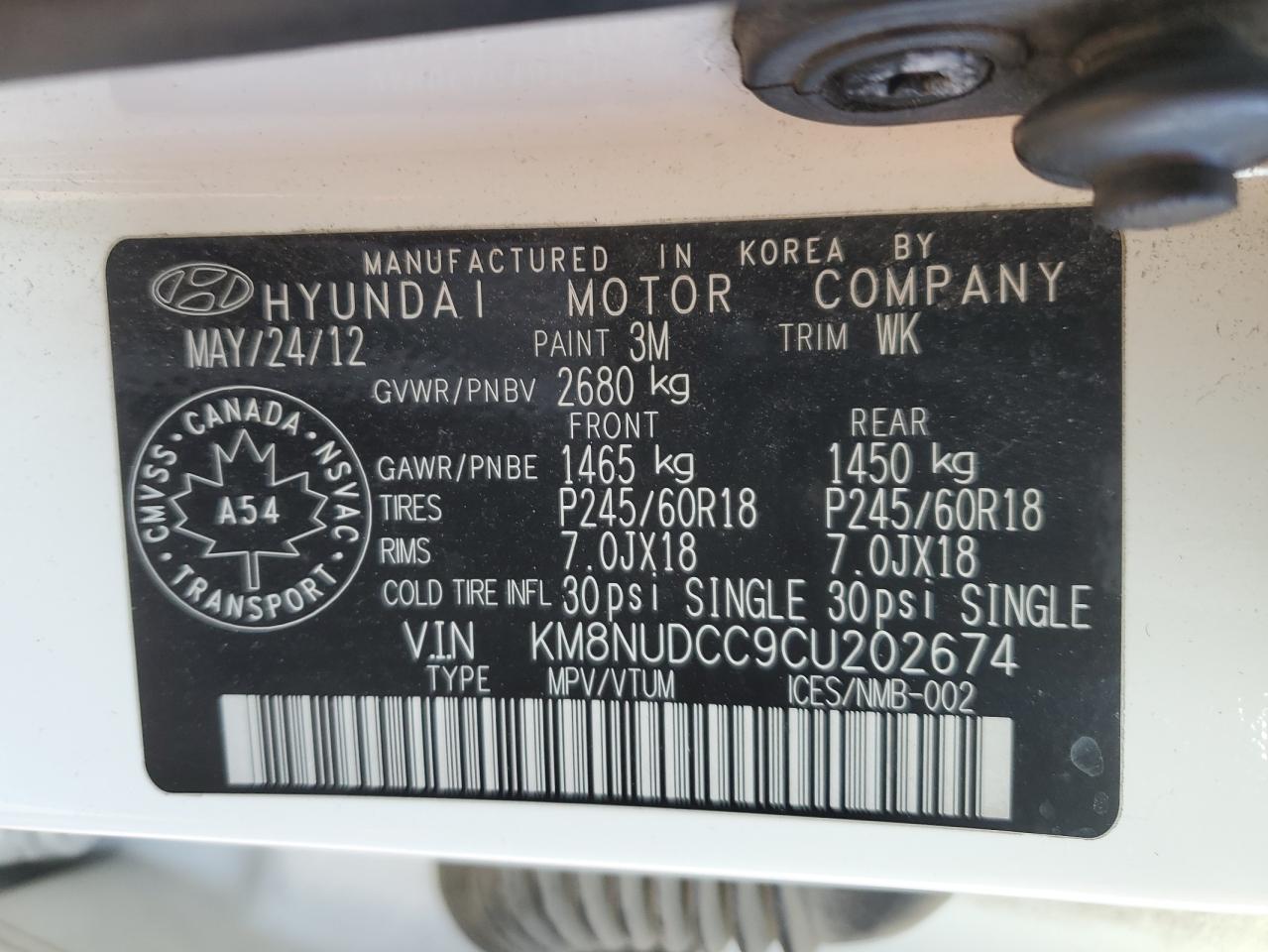 2012 Hyundai Veracruz - Image 13