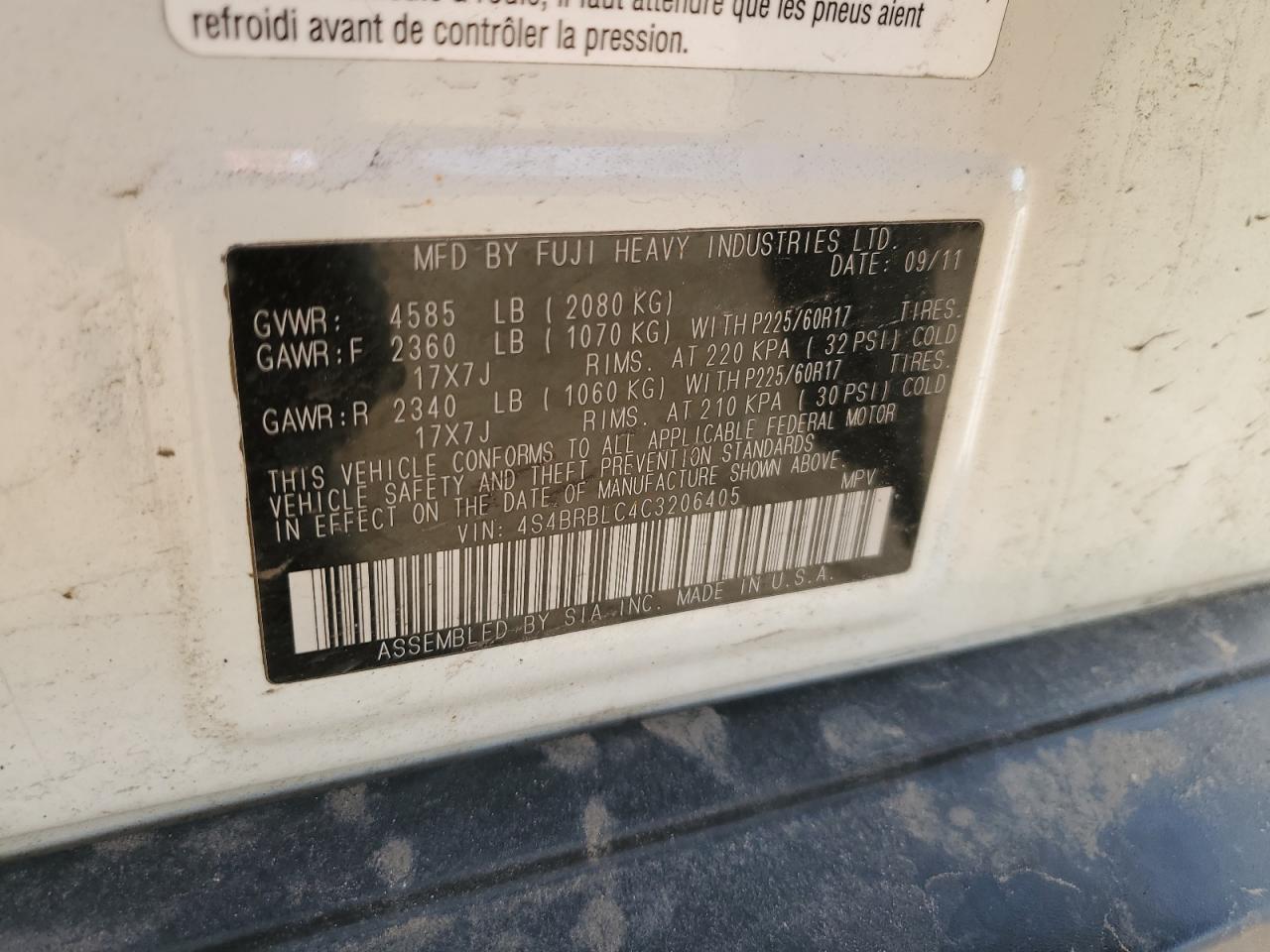 2012 Subaru Outback - Image 12