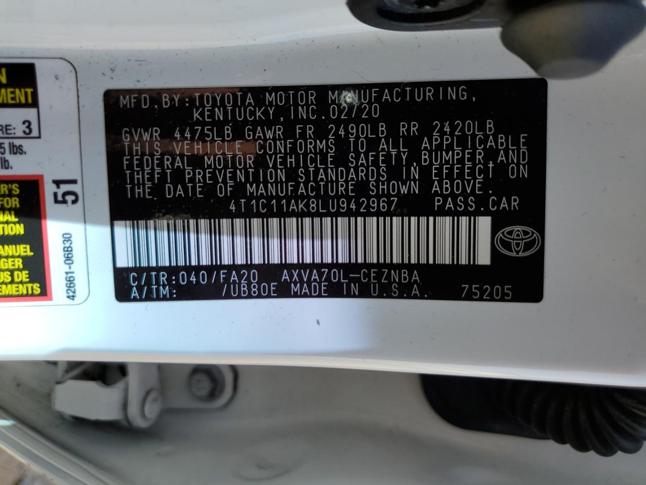 2020 Toyota Camry - Image 15