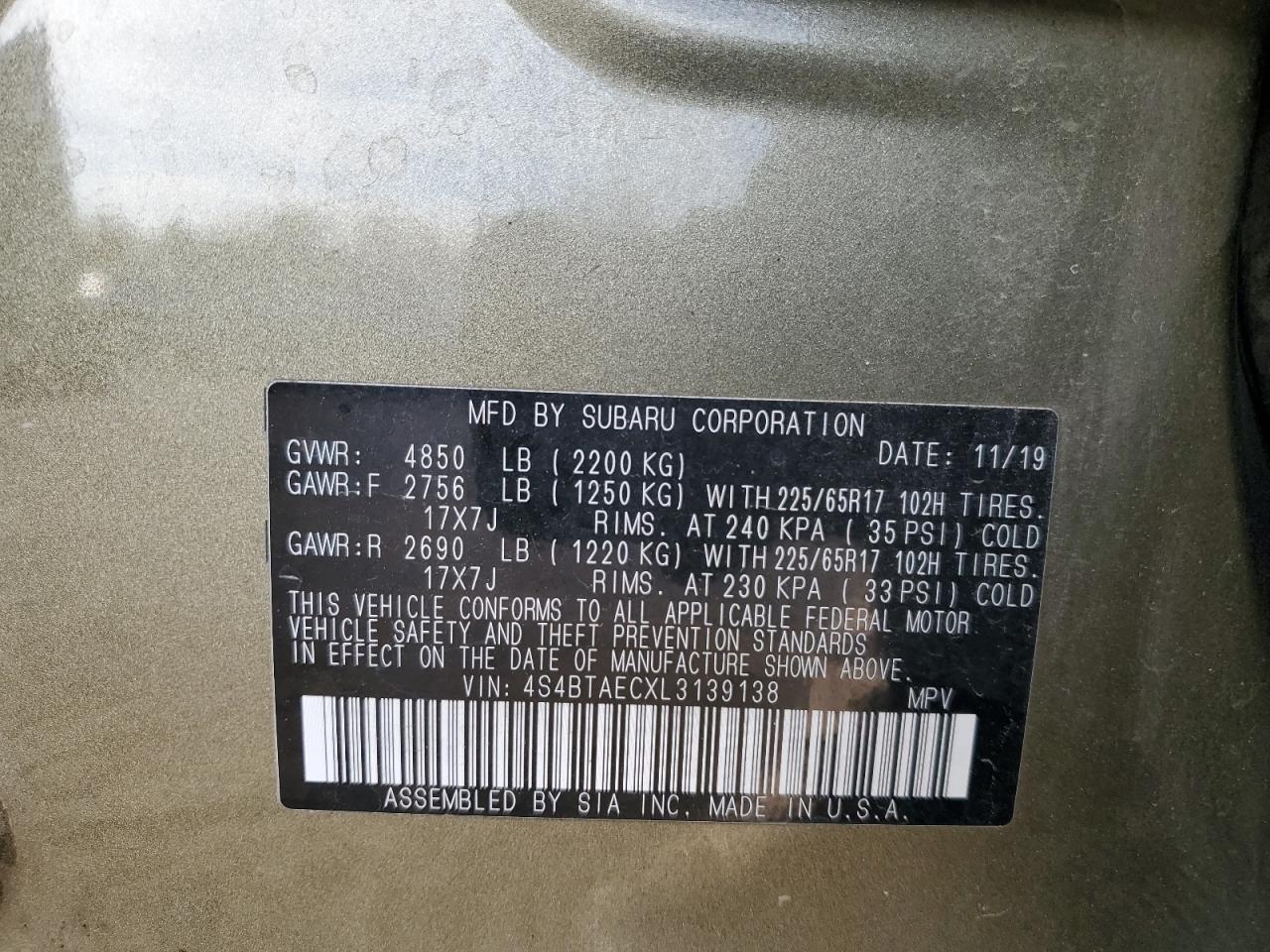 2020 Subaru Outback - Image 13