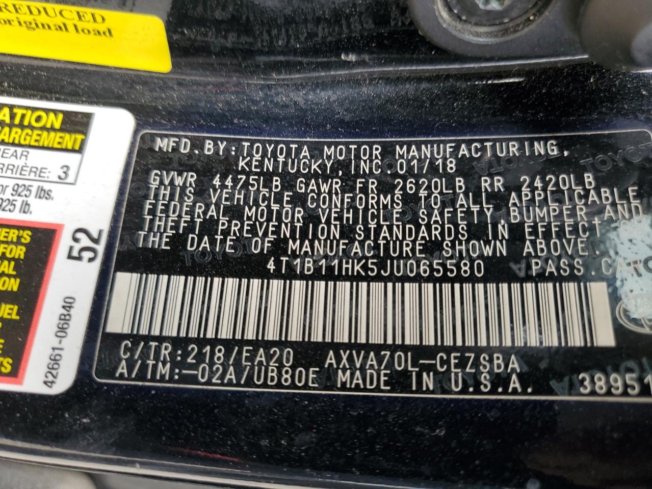 2018 Toyota Camry - Image 13