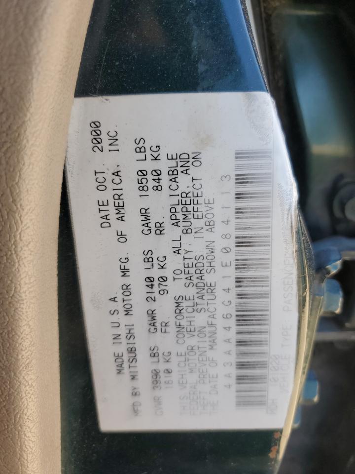2001 Mitsubishi Galant Es VIN: 4A3AA46G41E084113 Lot: 47468785