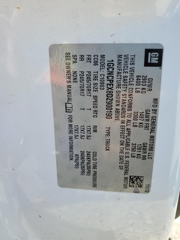 2013 Chevrolet Silverado C1500 VIN: 1GCNCPEX8DZ900190 Lot: 49300105