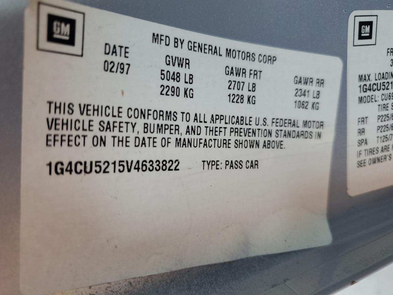 1997 Buick Park Avenue Ultra VIN: 1G4CU5215V4633822 Lot: 48775625