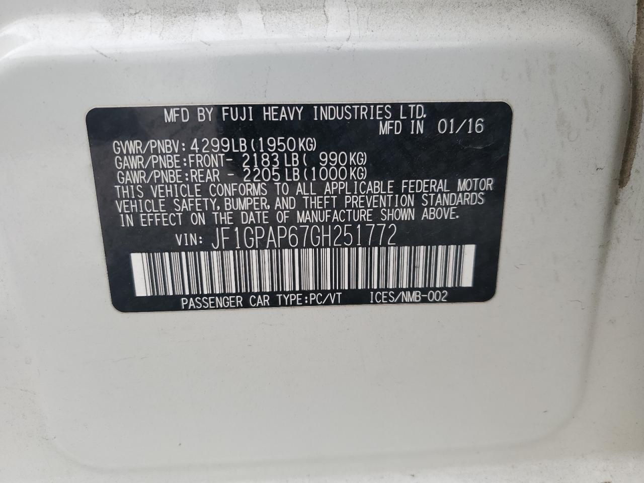 2016 Subaru Impreza - Image 12