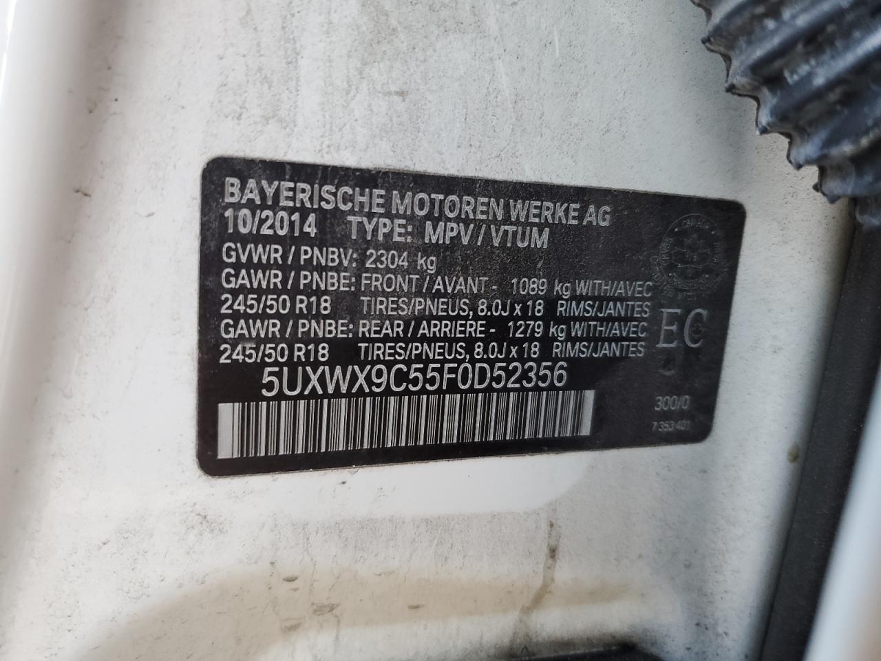 2015 BMW X3 - Image 13
