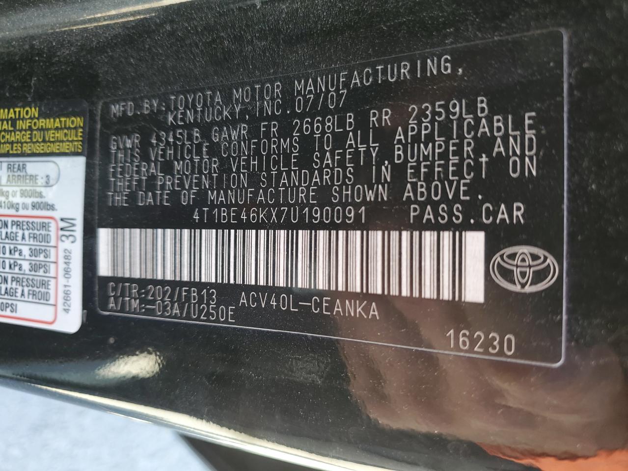 2007 Toyota Camry - Image 13