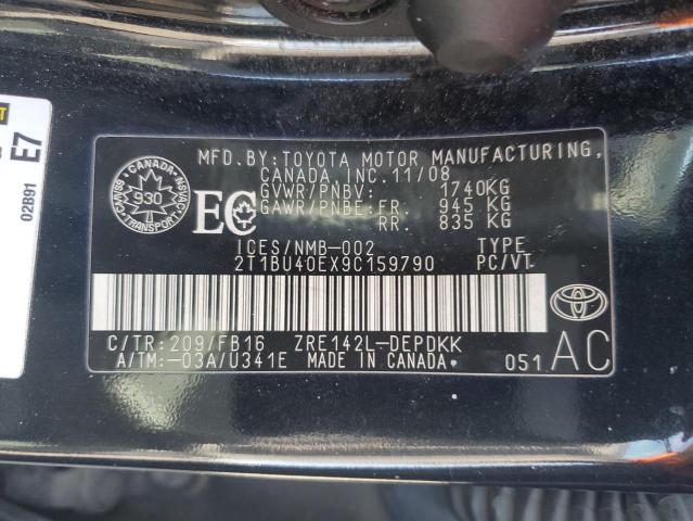 2009 TOYOTA COROLLA BASE