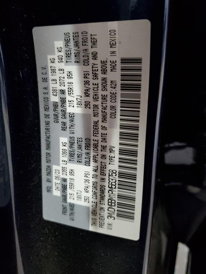 2023 Mazda Cx-30 Select VIN: 3MVDMBBM1PM563758 Lot: 50833195