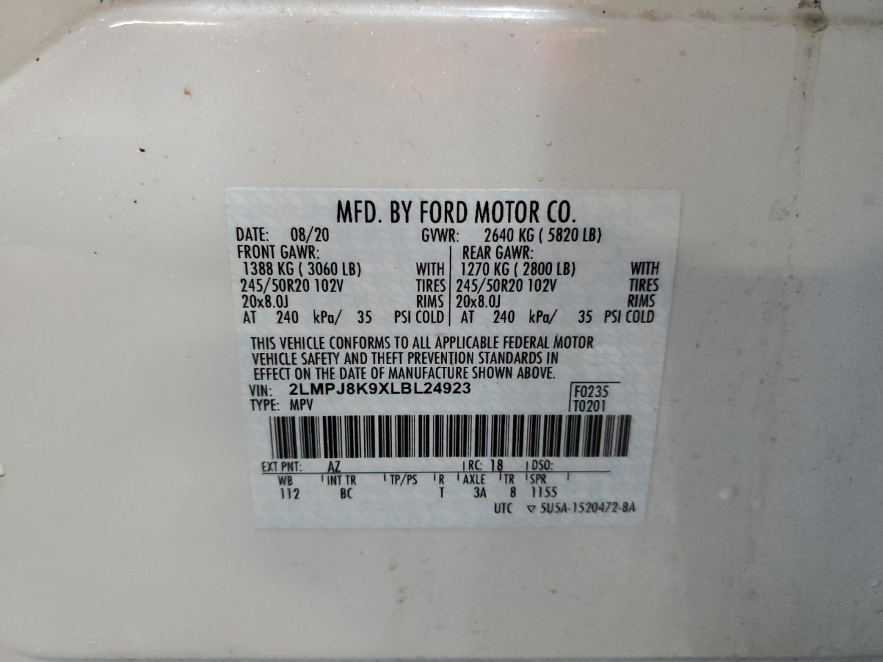 2020 Lincoln Nautilus - Image 13