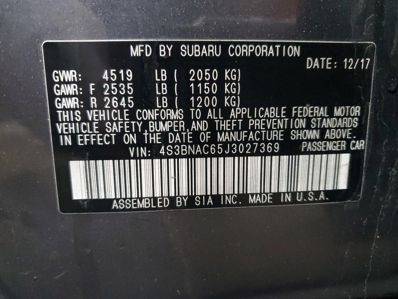 2018 Subaru Legacy - Image 12