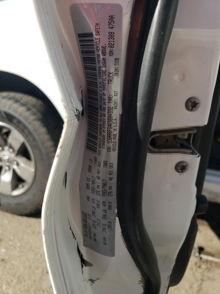 2019 Ram 1500 Classic Tradesman VIN: 1C6RR6FG4KS604332 Lot: 49260005