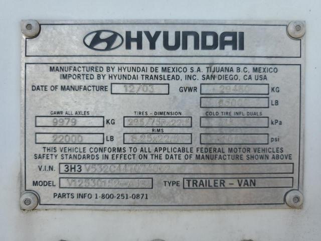 2004 HYUNDAI DRY VAN TRAILER