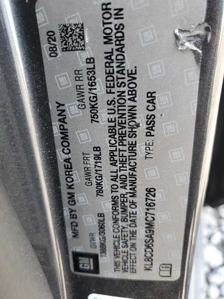 2021 Chevrolet Spark 1Lt VIN: KL8CD6SA9MC716726 Lot: 51014445