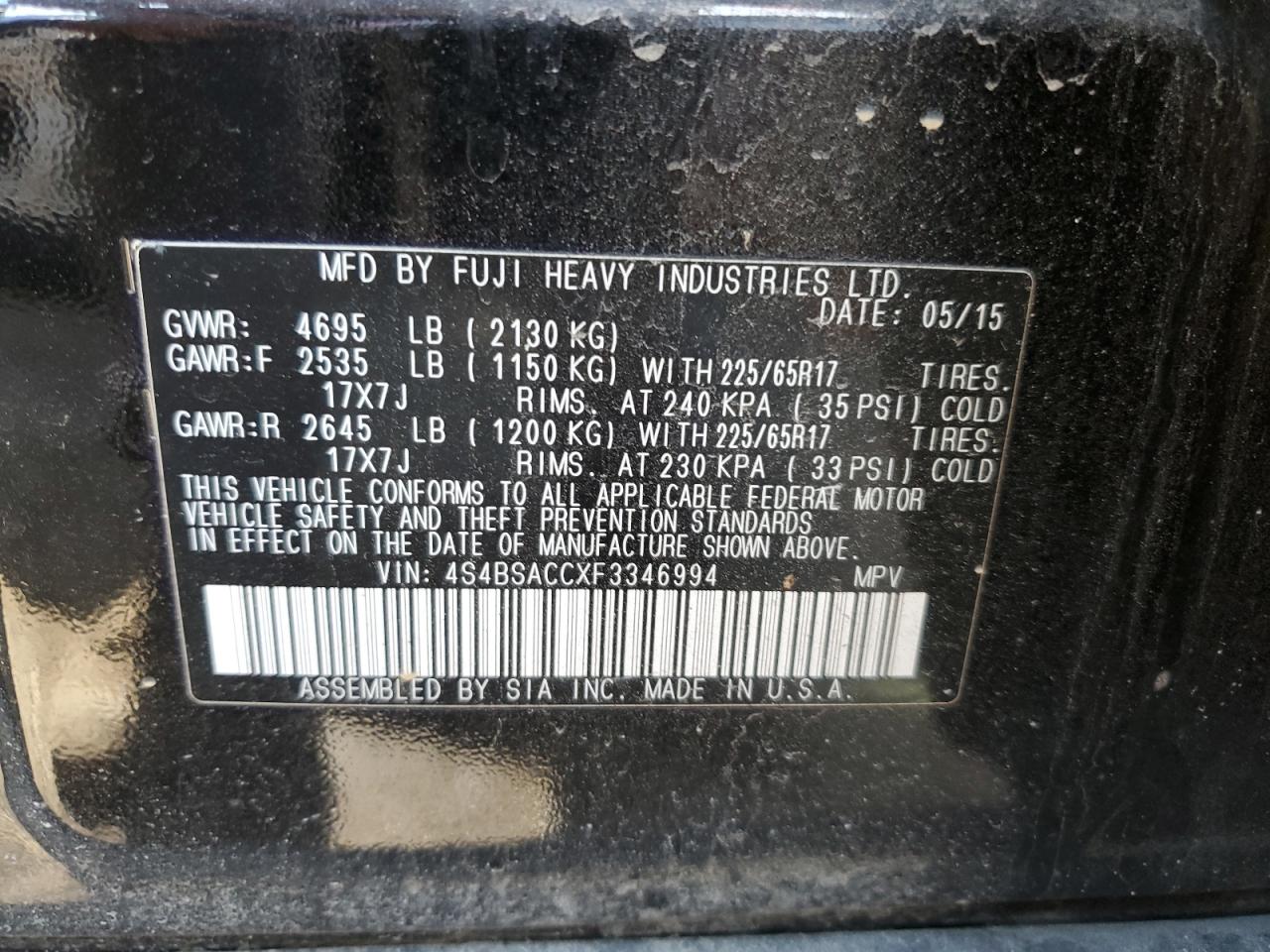 2015 Subaru Outback - Image 12