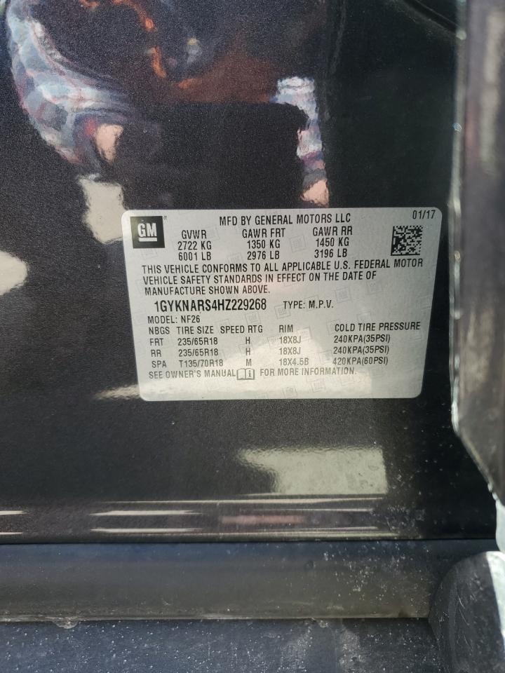 2017 Cadillac Xt5 VIN: 1GYKNARS4HZ229268 Lot: 49350595
