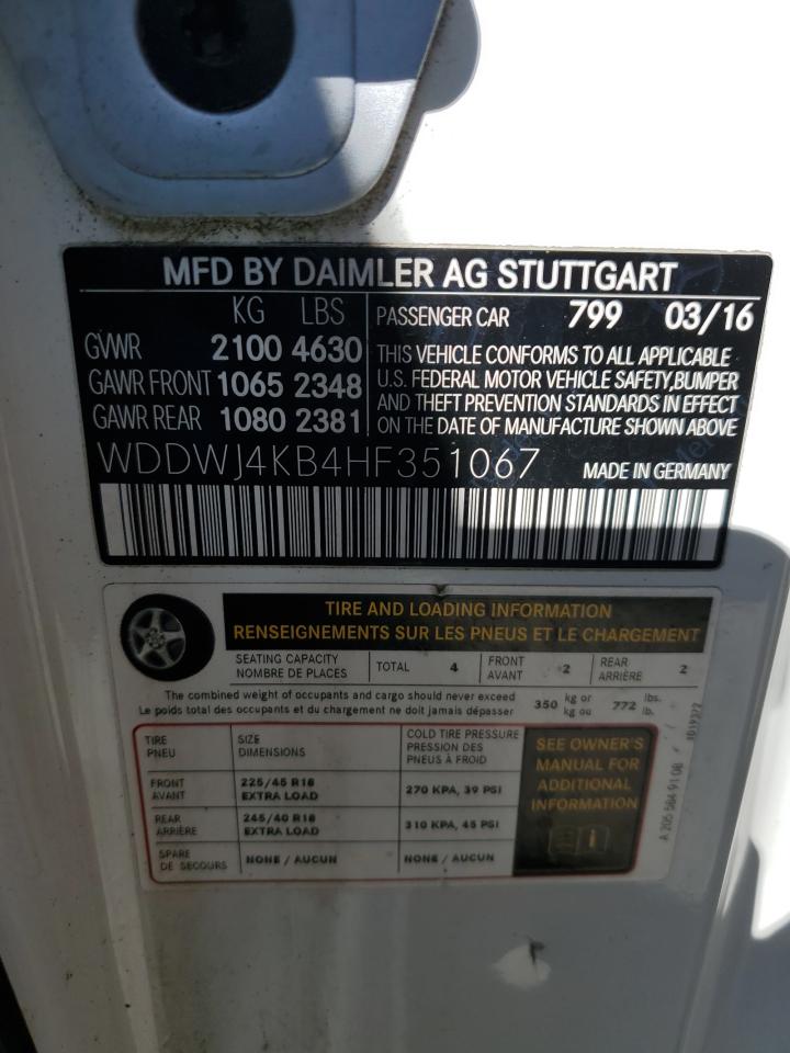 2017 Mercedes-Benz C 300 4Matic VIN: WDDWJ4KB4HF351067 Lot: 48245615