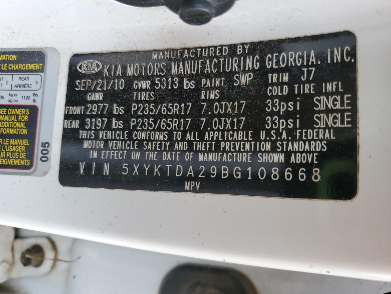 2011 Kia Sorento - Image 13