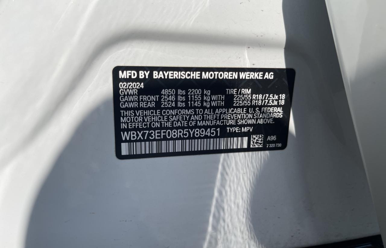 2024 BMW X1 xDrive28I VIN: WBX73EF08R5Y89451 Lot: 49535605