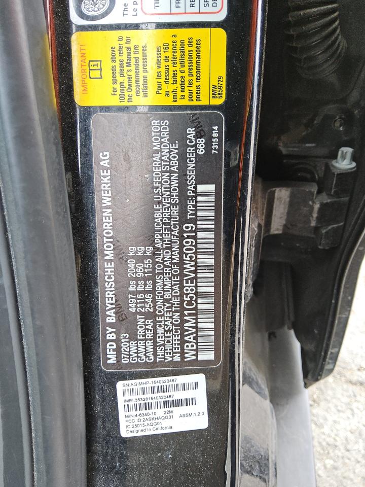 wbavm1c58evw50919 WBAVM1C58EVW50919 2014 BMW X1 Sdrive28I