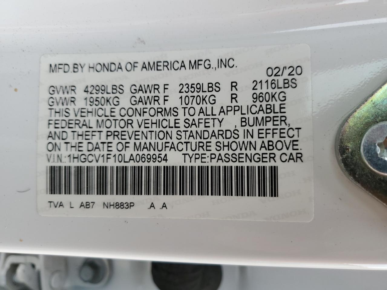 2020 Honda Accord - Image 13