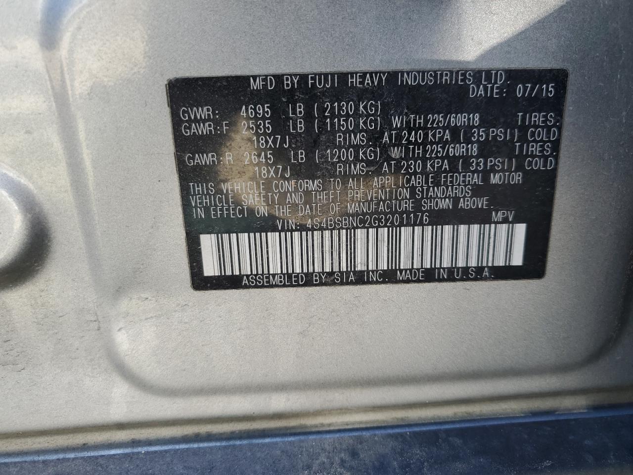 2016 Subaru Outback - Image 15