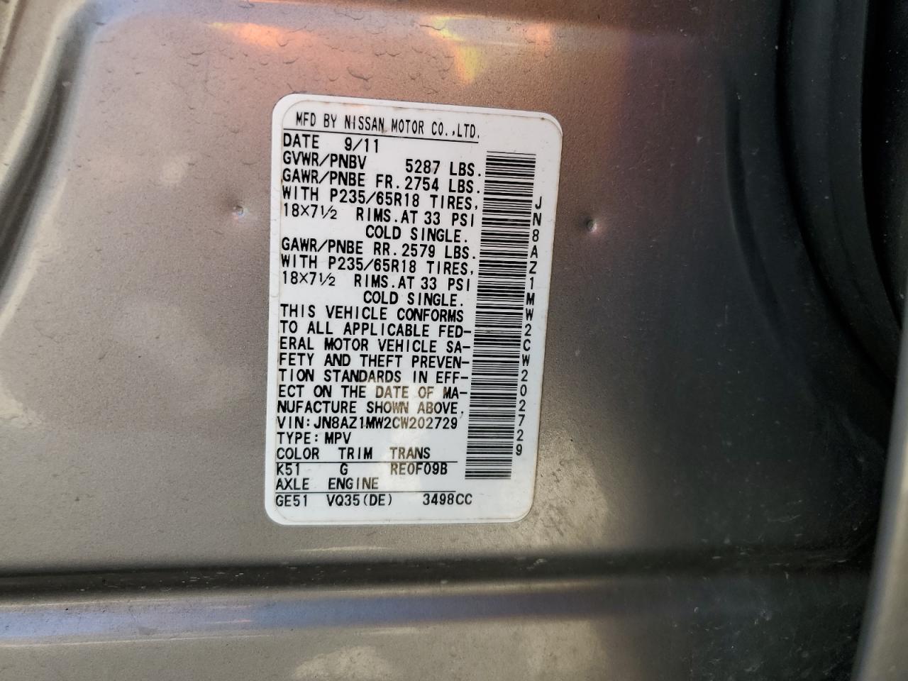 2012 Nissan Murano - Image 15
