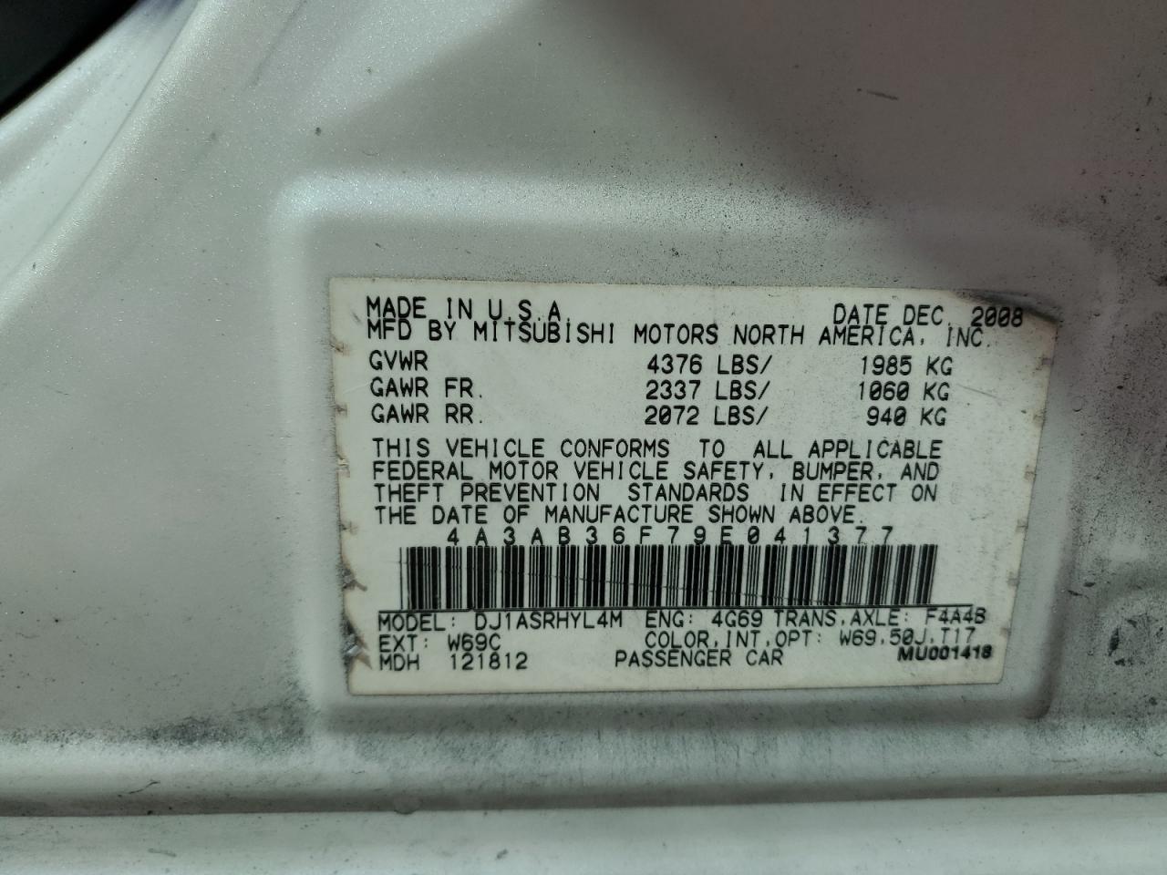 2009 Mitsubishi Galant - Image 14